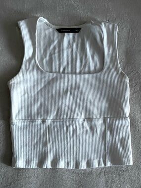 Bluenotes White Bustier Tank Top